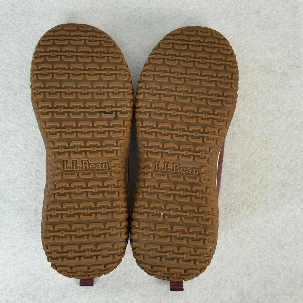 L.L.Bean Women's Sz 7 Burgundy Day Venture Slip-On Sneakers Comfort Outdoor Knit